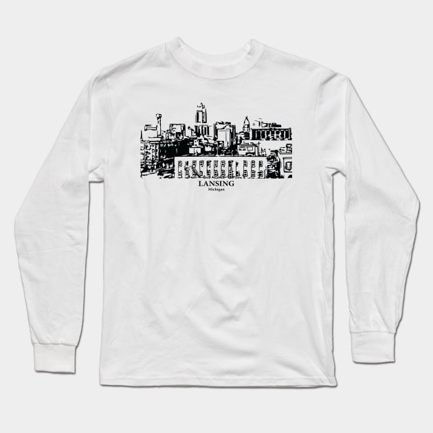 Lansing - Michigan Long Sleeve T-Shirt by Lakeric